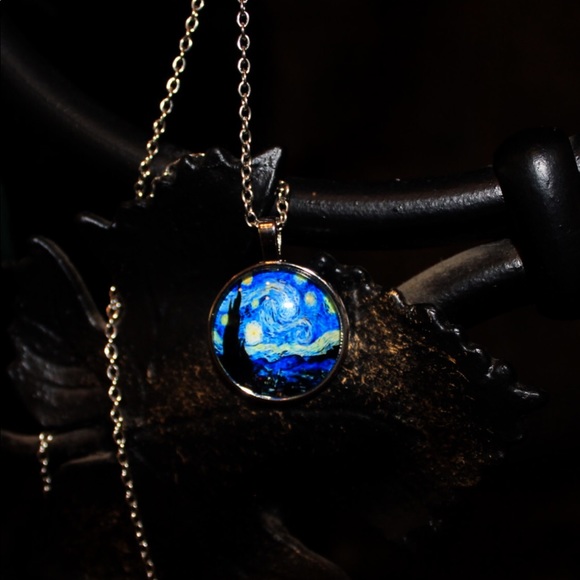 3/$15 🎉 Van Gogh Starry night necklace - Picture 6 of 7